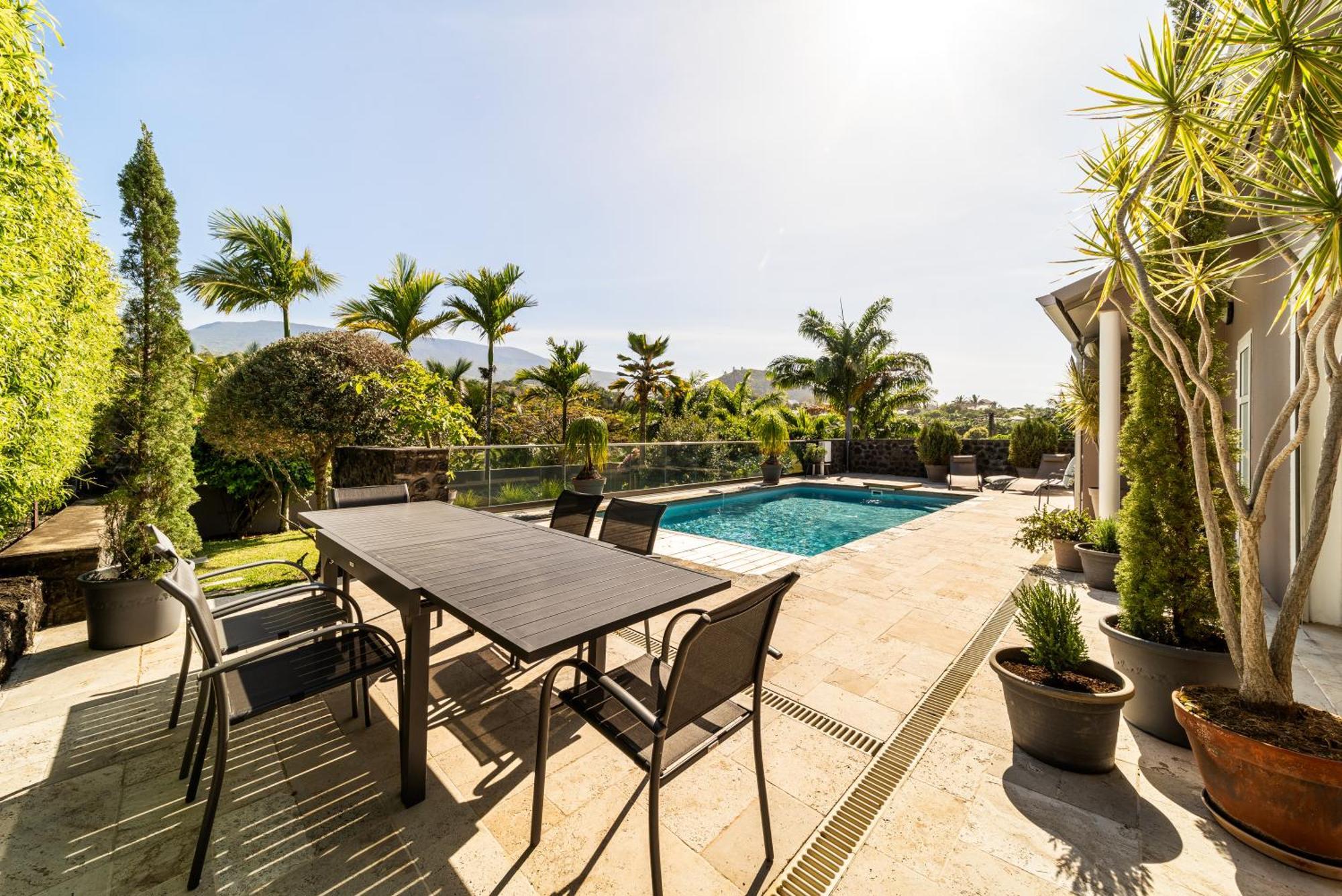 Villa Avec Piscine Vue Mer Et Montagne, En Pleine Nature Saint-Joseph Ngoại thất bức ảnh